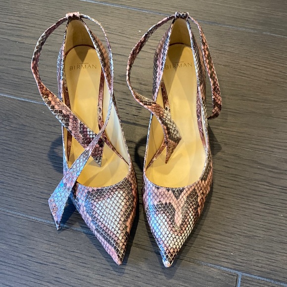 Alexandre Birman snake, skin, animal, print with tie around ankle - Picture 1 of 10